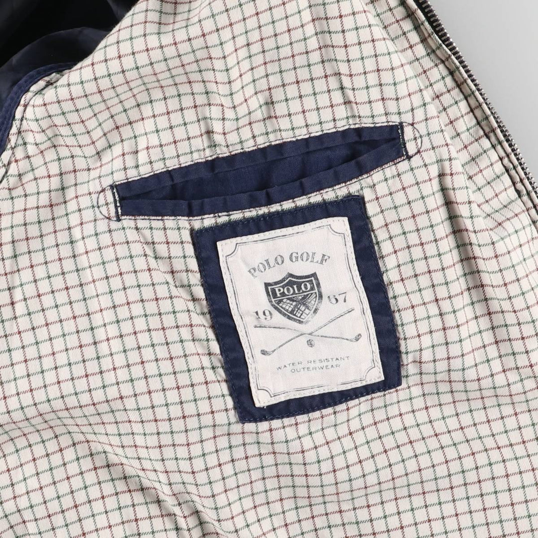 Ralph Lauren POLO GOLF Harrington Jacket Swing Top Men's L size cotton navy blue type Vintage Second Hand