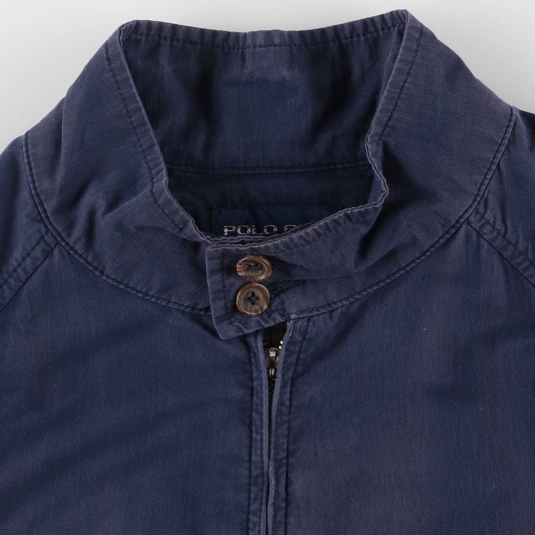 Ralph Lauren POLO GOLF Harrington Jacket Swing Top Men's L size cotton navy blue type Vintage Second Hand