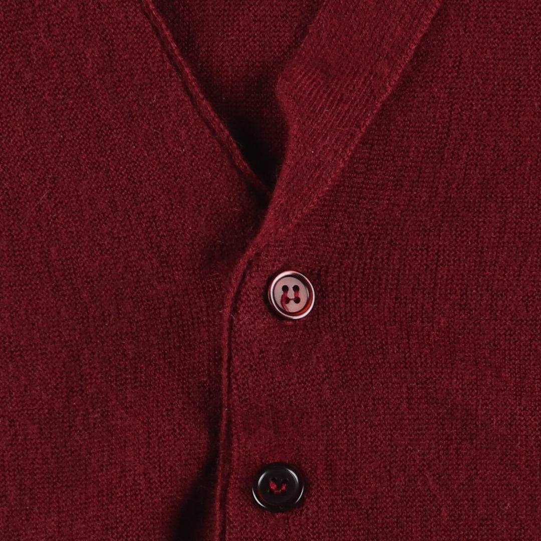 Vintage 1970'S Sears Kings Road acrylic knit cardigan, men's size XL acrylic wine-red Vintage Second Hand