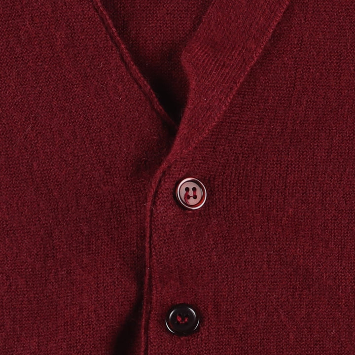 Vintage 1970'S Sears Kings Road acrylic knit cardigan, men's size XL acrylic wine-red Vintage Second Hand