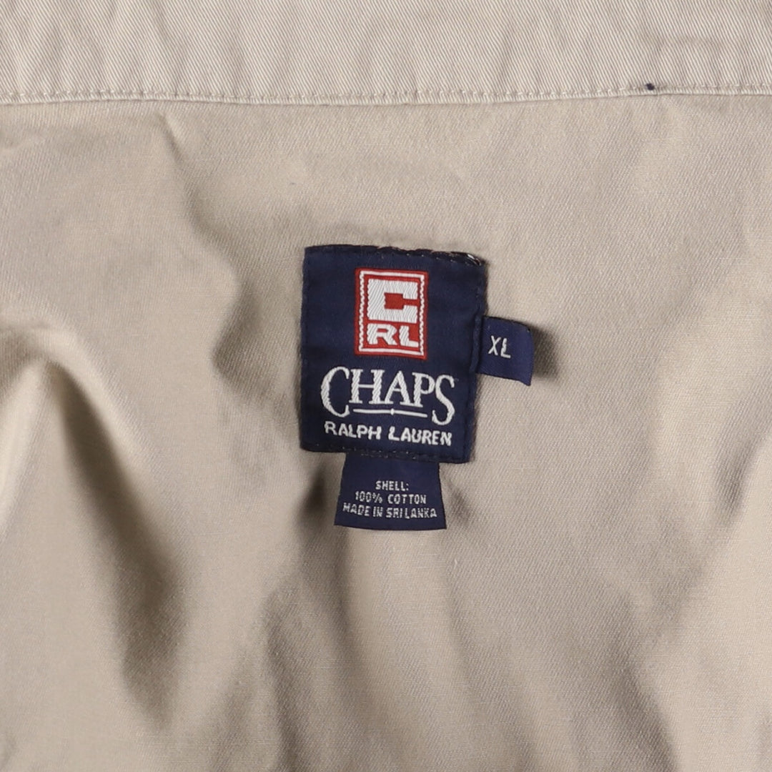 90'S Ralph Lauren CHAPS cotton jacket, men's XL size, vintage cotton Beige type Vintage Second Hand
