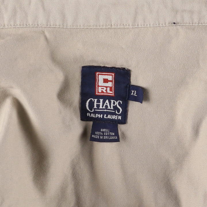 90'S Ralph Lauren CHAPS cotton jacket, men's XL size, vintage cotton Beige type Vintage Second Hand