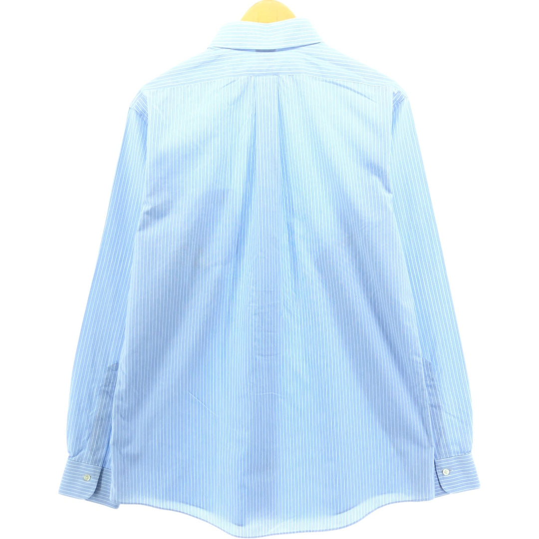 Brooks Brothers Est.1818 Wide Collar Long Sleeve Cotton Striped Shirt Men's Size L Supima Cotton blue type Vintage Second Hand