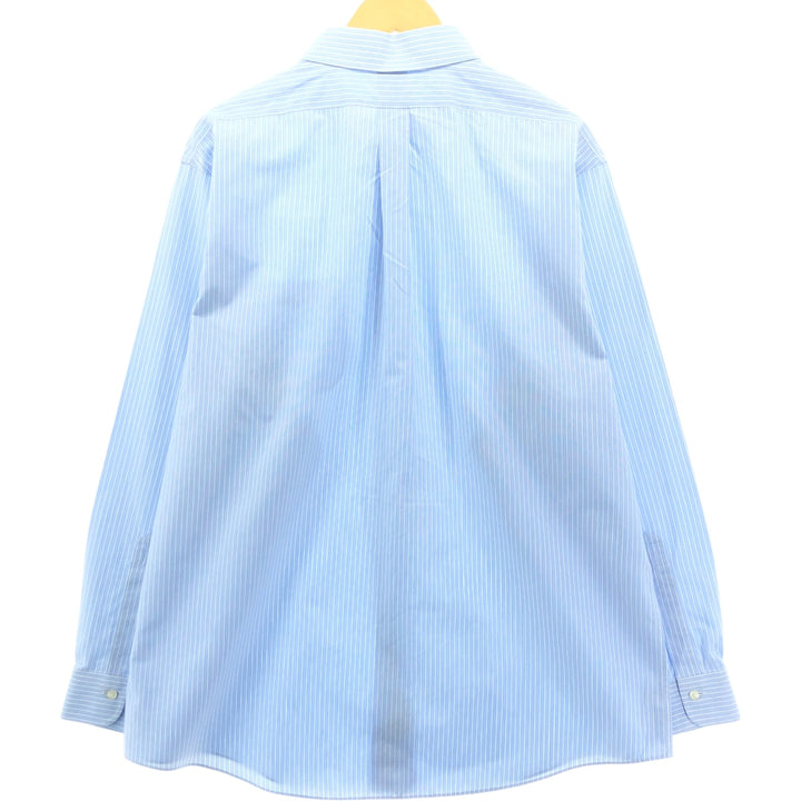 Brooks Brothers Est.1818 Classic Wide Collar Long Sleeve Cotton Striped Shirt Men's XXL Supima Cotton blue type Vintage Second Hand