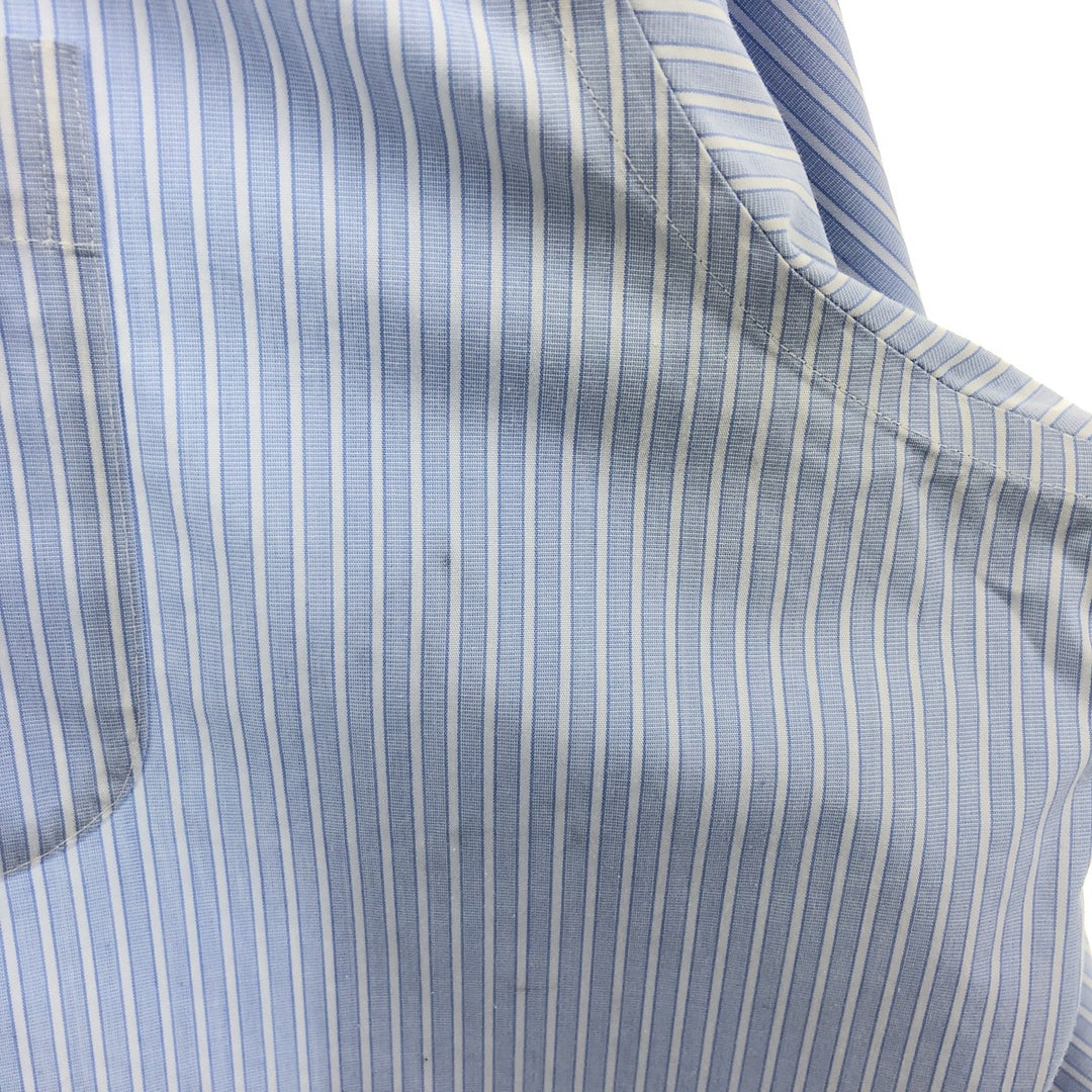Brooks Brothers Est.1818 Classic Wide Collar Long Sleeve Cotton Striped Shirt Men's XXL Supima Cotton blue type Vintage Second Hand