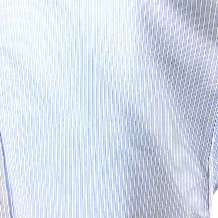 Brooks Brothers Est.1818 Classic Wide Collar Long Sleeve Cotton Striped Shirt Men's XXL Supima Cotton blue type Vintage Second Hand