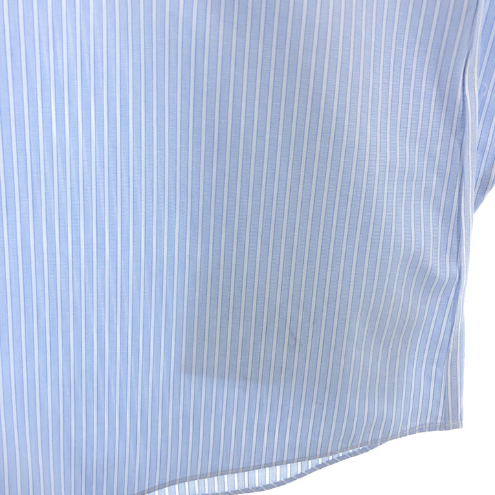 Brooks Brothers Est.1818 Classic Wide Collar Long Sleeve Cotton Striped Shirt Men's XXL Supima Cotton blue type Vintage Second Hand