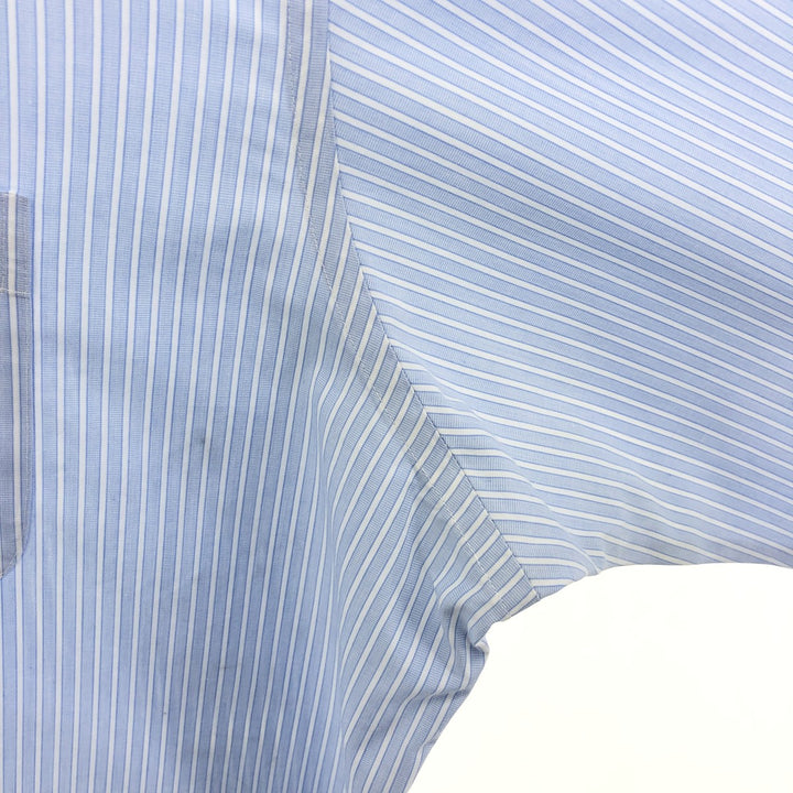 Brooks Brothers Est.1818 Classic Wide Collar Long Sleeve Cotton Striped Shirt Men's XXL Supima Cotton blue type Vintage Second Hand