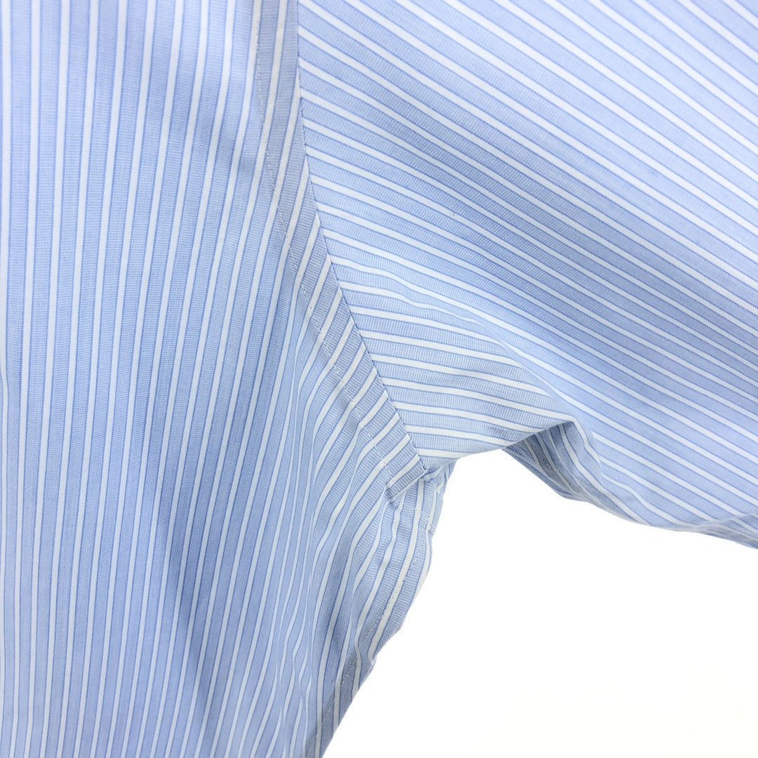 Brooks Brothers Est.1818 Classic Wide Collar Long Sleeve Cotton Striped Shirt Men's XXL Supima Cotton blue type Vintage Second Hand