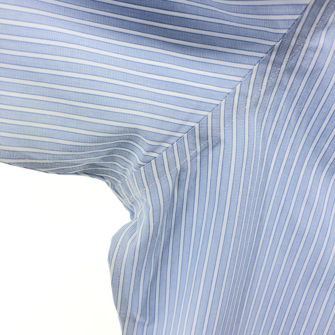 Brooks Brothers Est.1818 Classic Wide Collar Long Sleeve Cotton Striped Shirt Men's XXL Supima Cotton blue type Vintage Second Hand