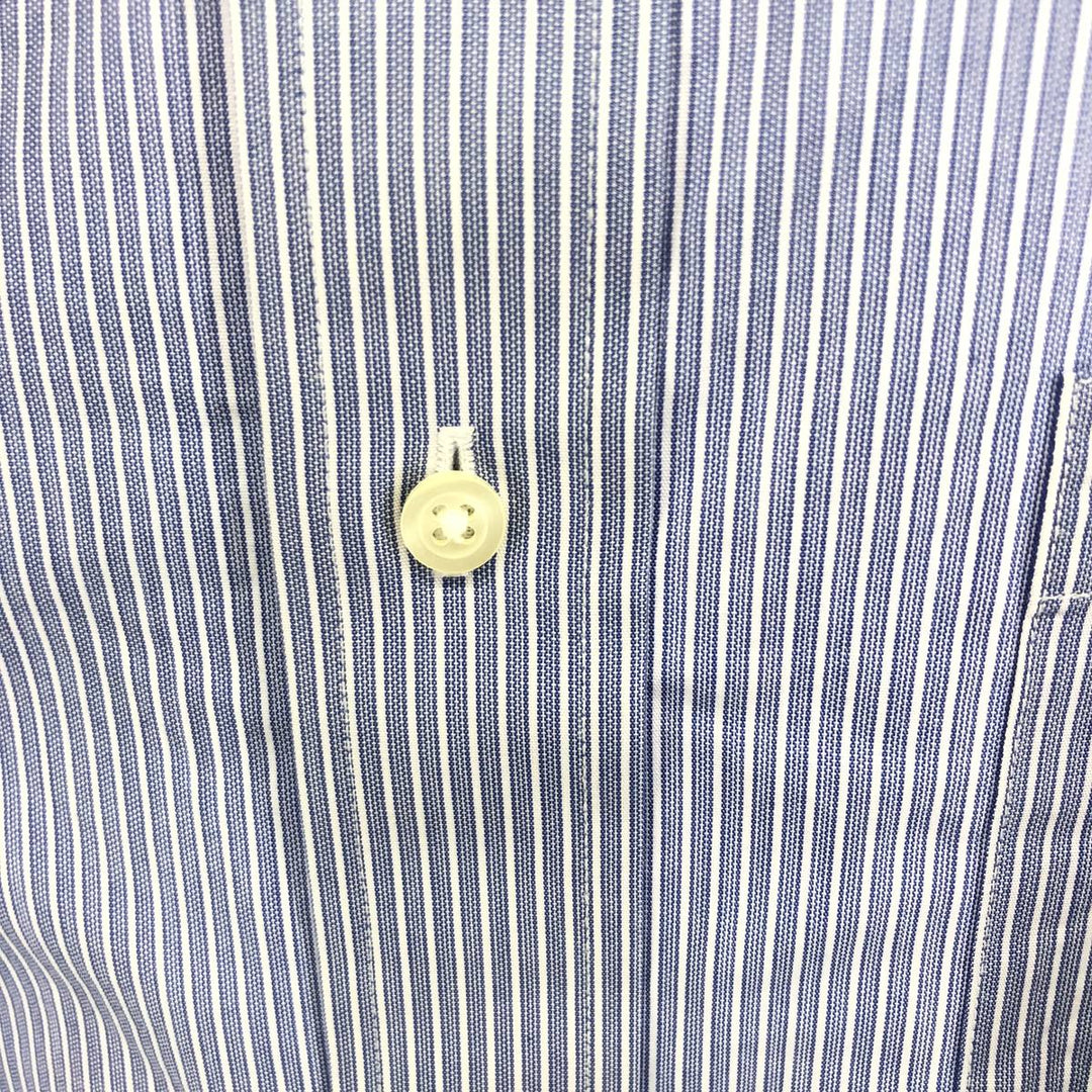 Brooks Brothers 1818 REGENT Multi-stripe long sleeve cotton striped shirt, men's size L cotton navy blue type Vintage Second Hand