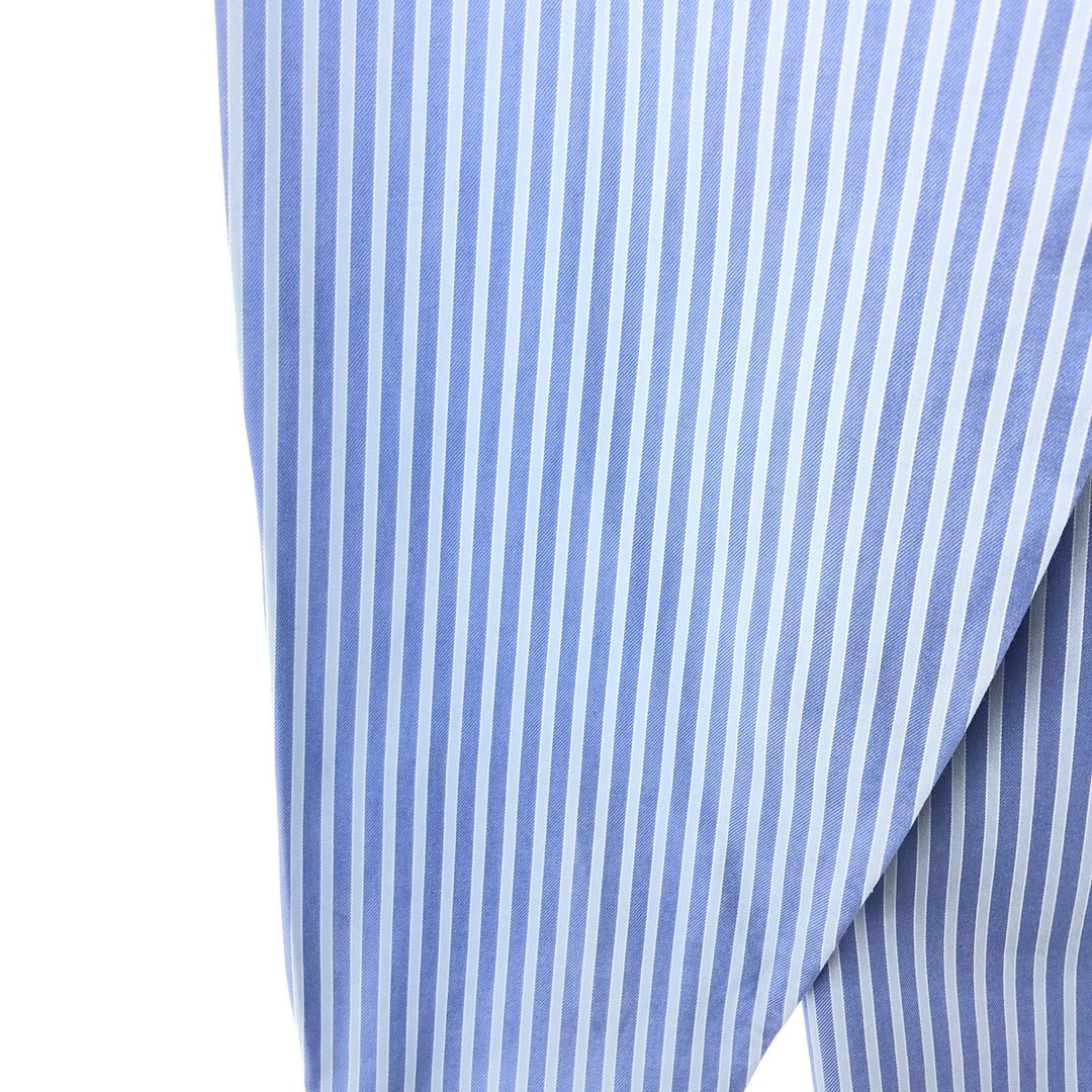 Brooks Brothers Est.1818 Wide Collar Long Sleeve Cotton Striped Shirt Men's Size L cotton blue type Vintage Second Hand