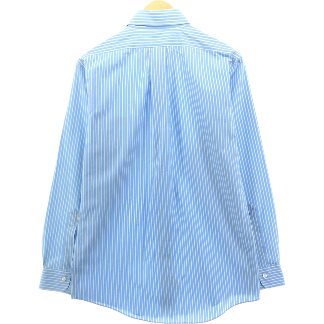 Brooks Brothers Est.1818 Long Sleeve Button-Down Striped Shirt, Men's M Size cotton blue type Vintage Second Hand
