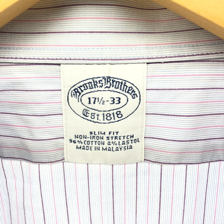 Brooks Brothers Est.1818 Long Sleeve Cotton Striped Shirt Men's XL cotton Blue type light blue Vintage Second Hand