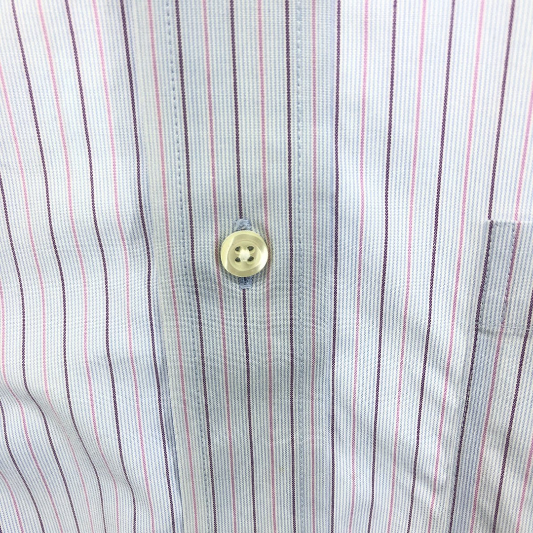 Brooks Brothers Est.1818 Long Sleeve Cotton Striped Shirt Men's XL cotton Blue type light blue Vintage Second Hand