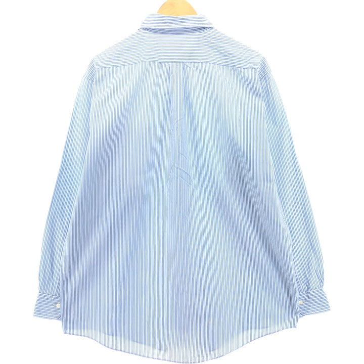 Brooks Brothers 346 Wide Collar Long Sleeve Cotton Striped Shirt, Men's Size L cotton blue type Vintage Second Hand