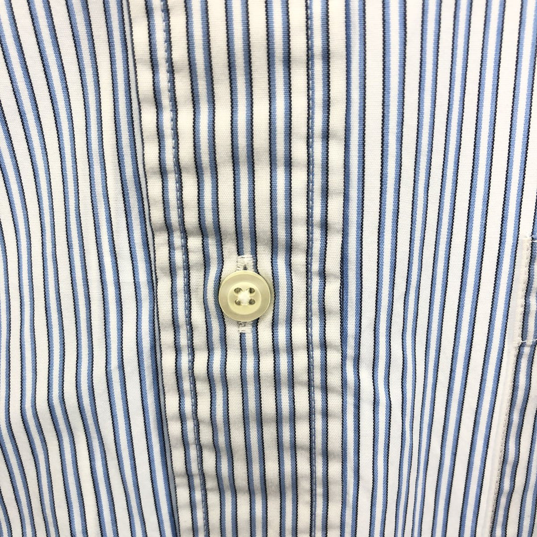 Brooks Brothers 346 Wide Collar Long Sleeve Cotton Striped Shirt, Men's Size L cotton blue type Vintage Second Hand