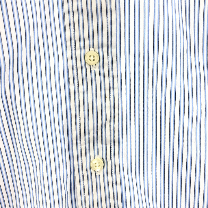 Brooks Brothers 346 Wide Collar Long Sleeve Cotton Striped Shirt, Men's Size L cotton blue type Vintage Second Hand