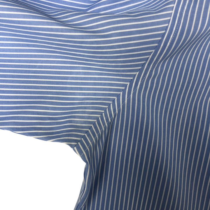 Brooks Brothers 346 Wide Collar Long Sleeve Striped Shirt Men's Size L cotton blue type Vintage Second Hand