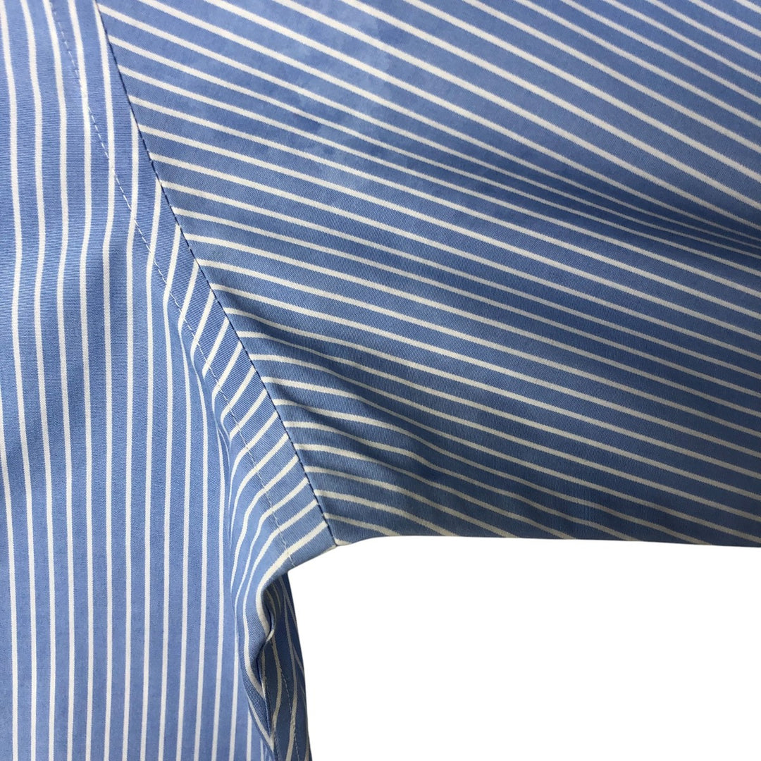 Brooks Brothers 346 Wide Collar Long Sleeve Striped Shirt Men's Size L cotton blue type Vintage Second Hand