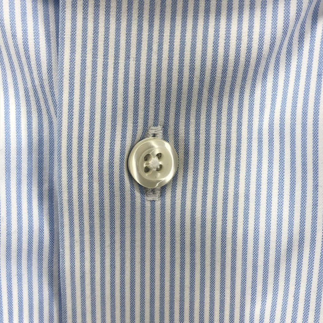 Brooks Brothers Est.1818 REGENT FIT Long Sleeve Button-Down Striped Shirt, Men's Size L unclear blue type Vintage Second Hand