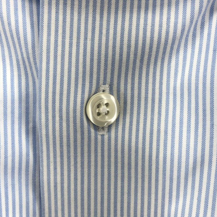 Brooks Brothers Est.1818 REGENT FIT Long Sleeve Button-Down Striped Shirt, Men's Size L unclear blue type Vintage Second Hand