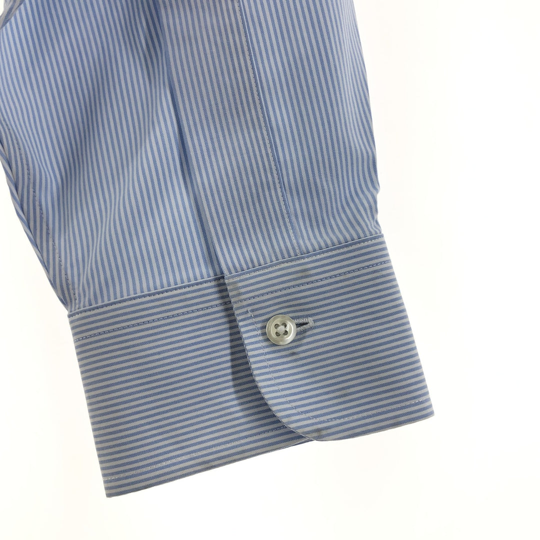 Brooks Brothers Est.1818 REGENT FIT Long Sleeve Button-Down Striped Shirt, Men's Size L unclear blue type Vintage Second Hand