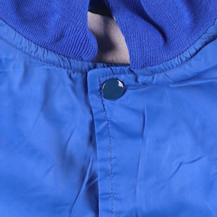 90'S Champion Collared Varsity Jacket Award Jacket Made in USA Men's L Size unclear blue type Vintage Second Hand