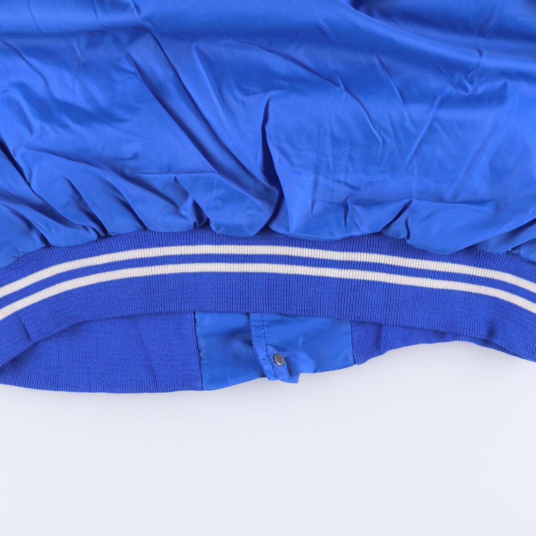 90'S Champion Collared Varsity Jacket Award Jacket Made in USA Men's L Size unclear blue type Vintage Second Hand