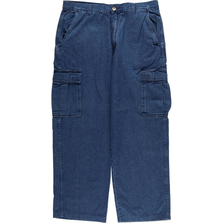 Haggar Men's Straight Denim Cargo Pants, Size W34 cotton blue type Vintage Second Hand