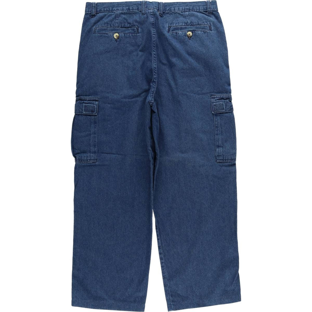 Haggar Men's Straight Denim Cargo Pants, Size W34 cotton blue type Vintage Second Hand
