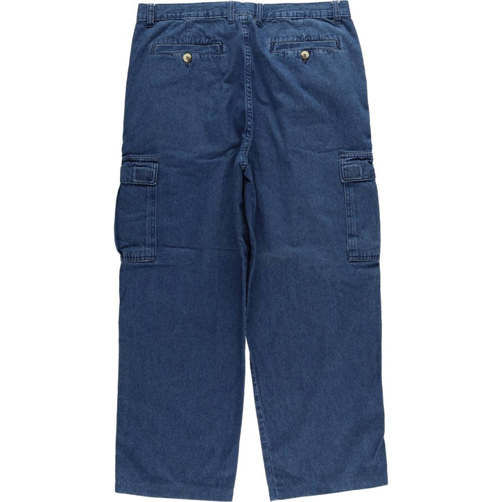 Haggar Men's Straight Denim Cargo Pants, Size W34 cotton blue type Vintage Second Hand