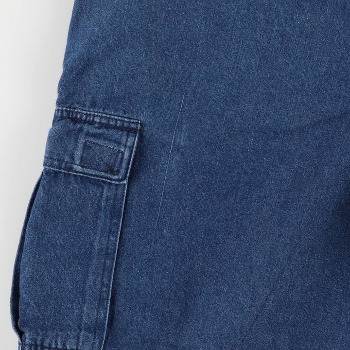 Haggar Men's Straight Denim Cargo Pants, Size W34 cotton blue type Vintage Second Hand