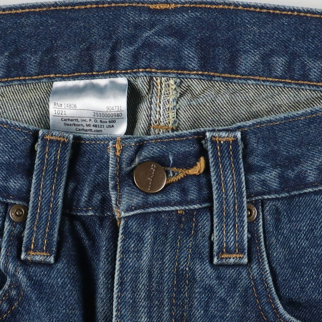 Carhartt Straight Denim Pants for Men, W33 equivalent cotton blue type Vintage Second Hand
