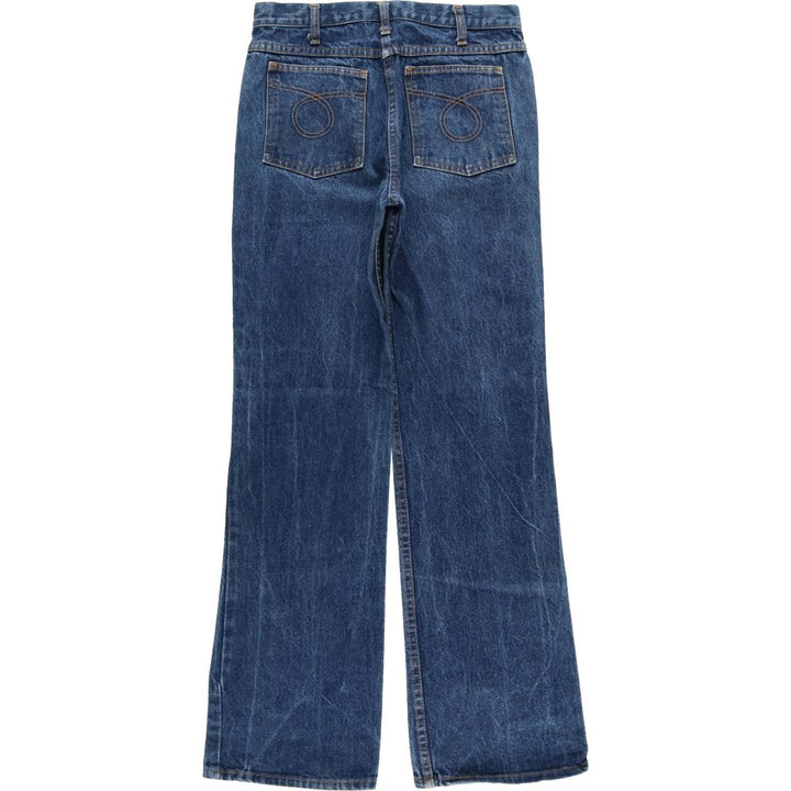Vintage men's flared denim pants, size W30 cotton blue type Vintage Second Hand