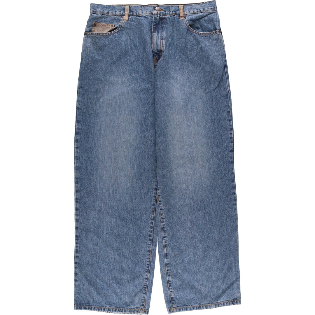 BUGLEY BOY Men's Straight Denim Pants, Size W35, Vintage cotton blue type Vintage Second Hand