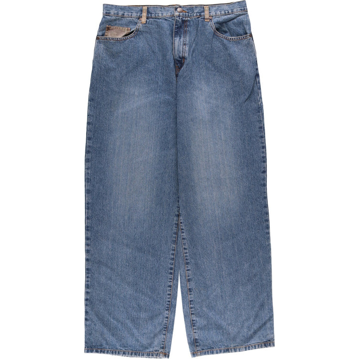 BUGLEY BOY Men's Straight Denim Pants, Size W35, Vintage cotton blue type Vintage Second Hand