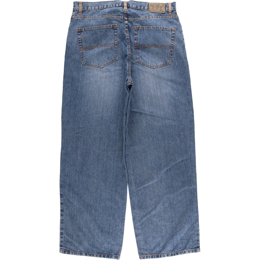 BUGLEY BOY Men's Straight Denim Pants, Size W35, Vintage cotton blue type Vintage Second Hand