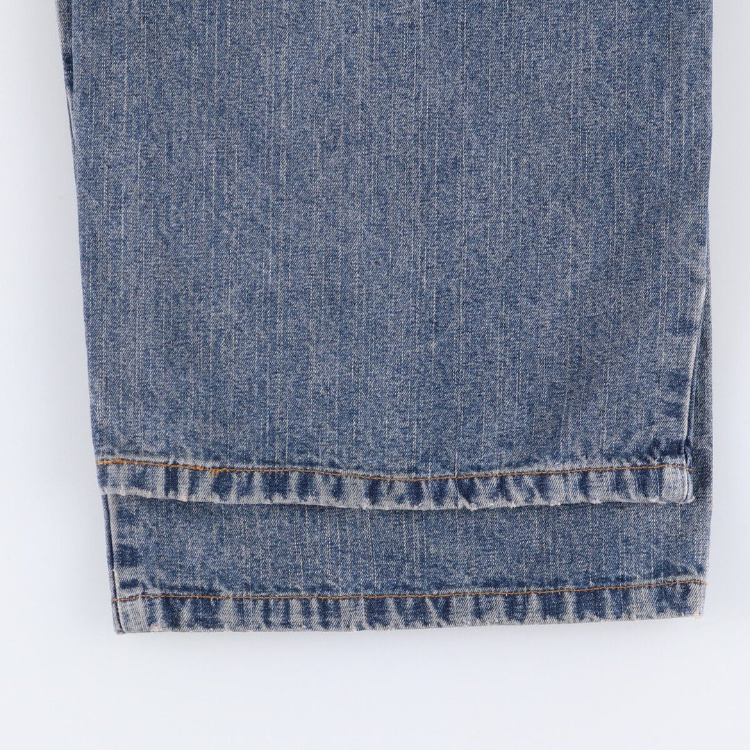 BUGLEY BOY Men's Straight Denim Pants, Size W35, Vintage cotton blue type Vintage Second Hand