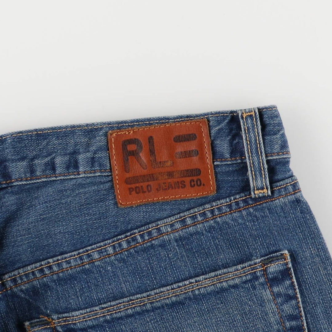 Ralph Lauren Polo Jeans Company Men's Straight Denim Pants, Size W37 cotton Blue type light blue Vintage Second Hand