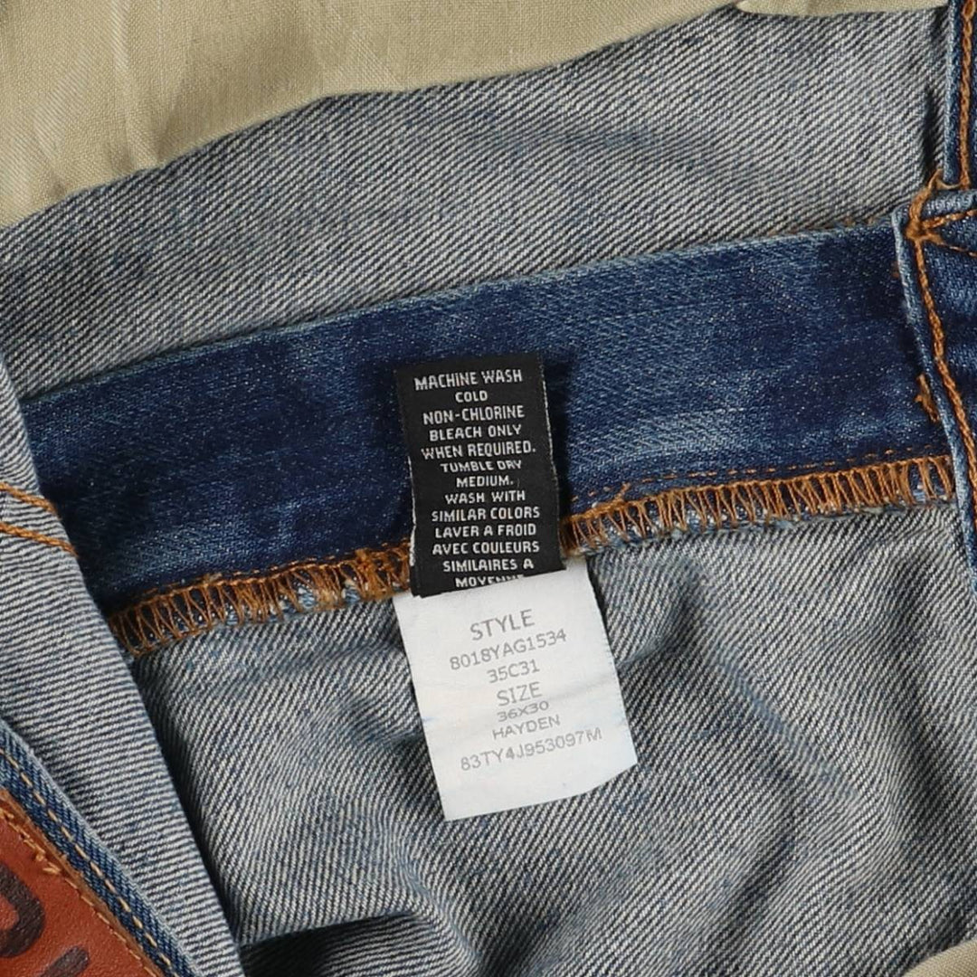 Ralph Lauren Polo Jeans Company Men's Straight Denim Pants, Size W37 cotton Blue type light blue Vintage Second Hand