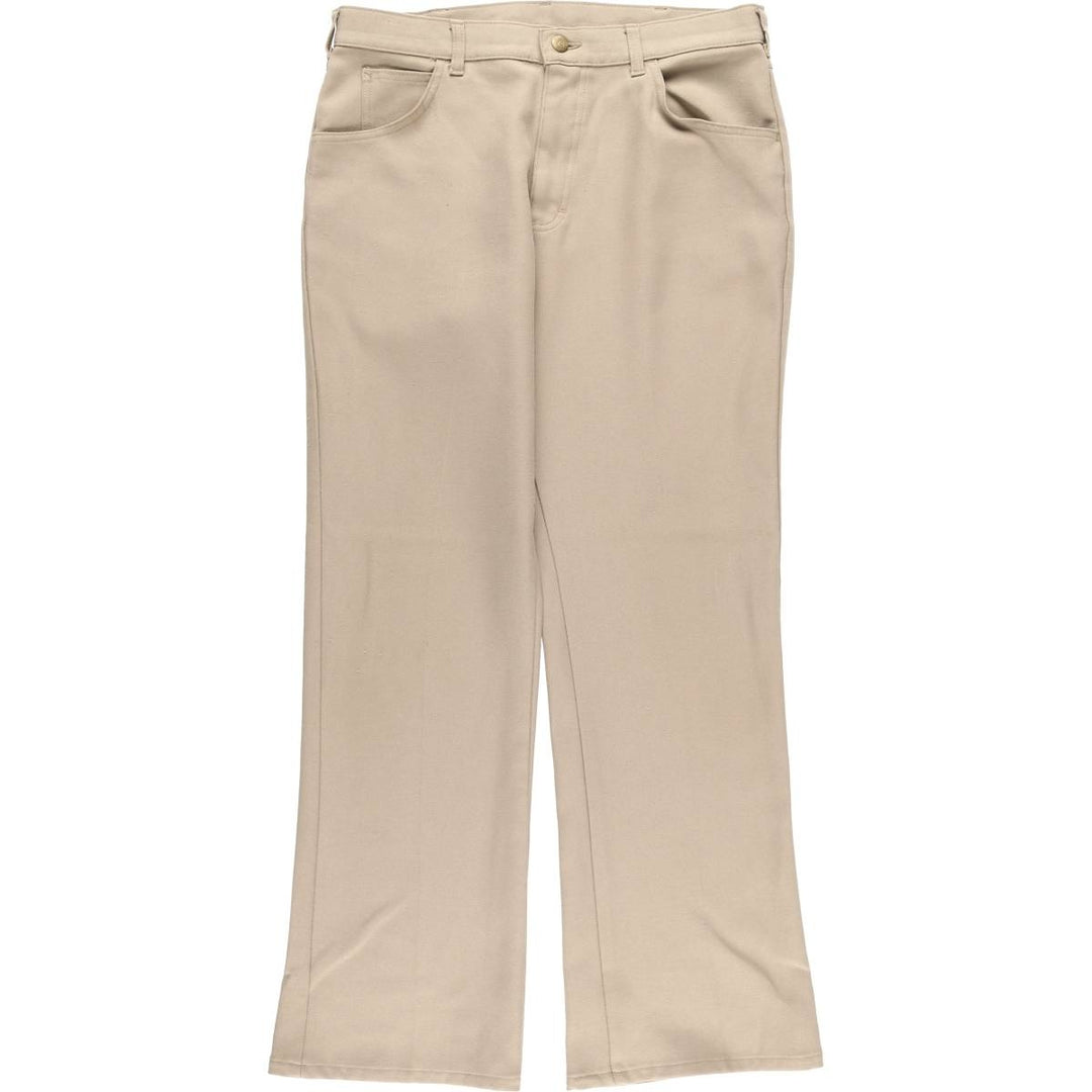 Vintage 1970'S Lee slacks, USA made, size W34L30, men's size W34. polyester Beige type Vintage Second Hand