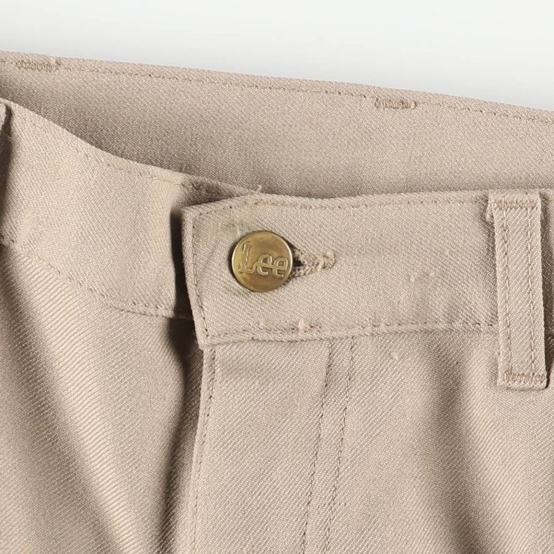 Vintage 1970'S Lee slacks, USA made, size W34L30, men's size W34. polyester Beige type Vintage Second Hand