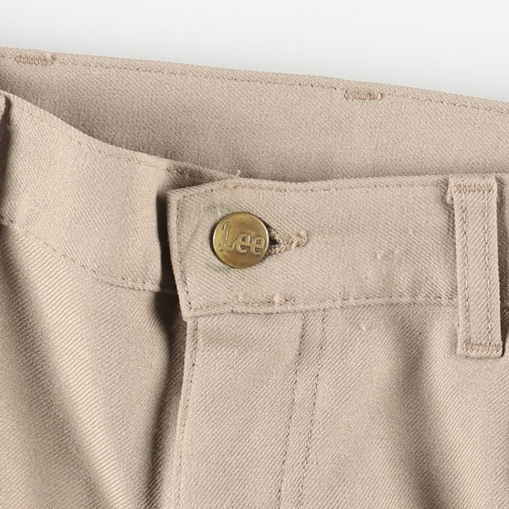 Vintage 1970'S Lee slacks, USA made, size W34L30, men's size W34. polyester Beige type Vintage Second Hand