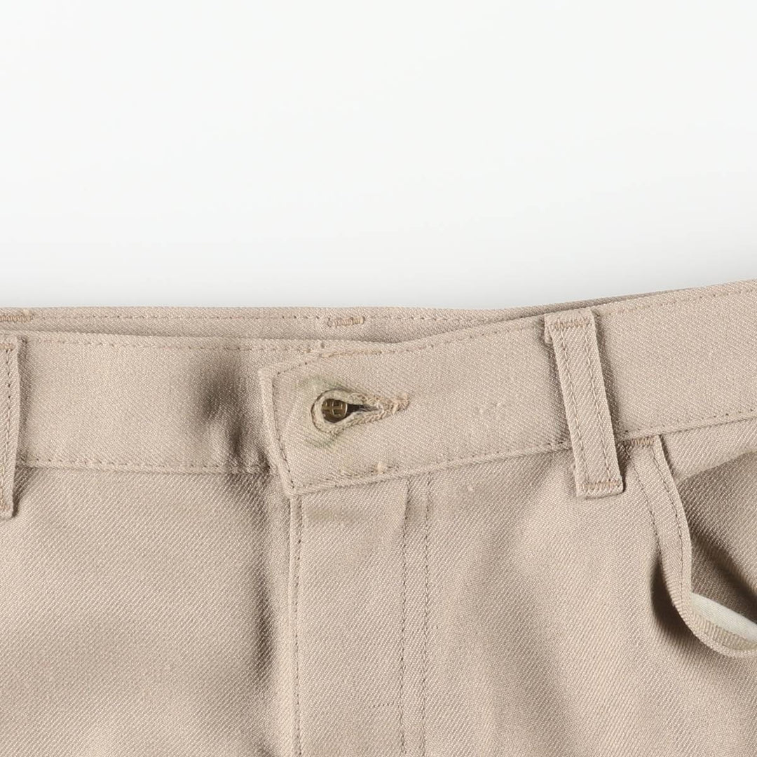 Vintage 1970'S Lee slacks, USA made, size W34L30, men's size W34. polyester Beige type Vintage Second Hand