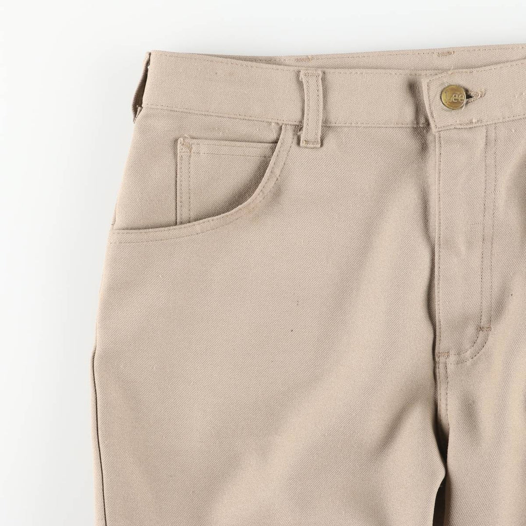 Vintage 1970'S Lee slacks, USA made, size W34L30, men's size W34. polyester Beige type Vintage Second Hand