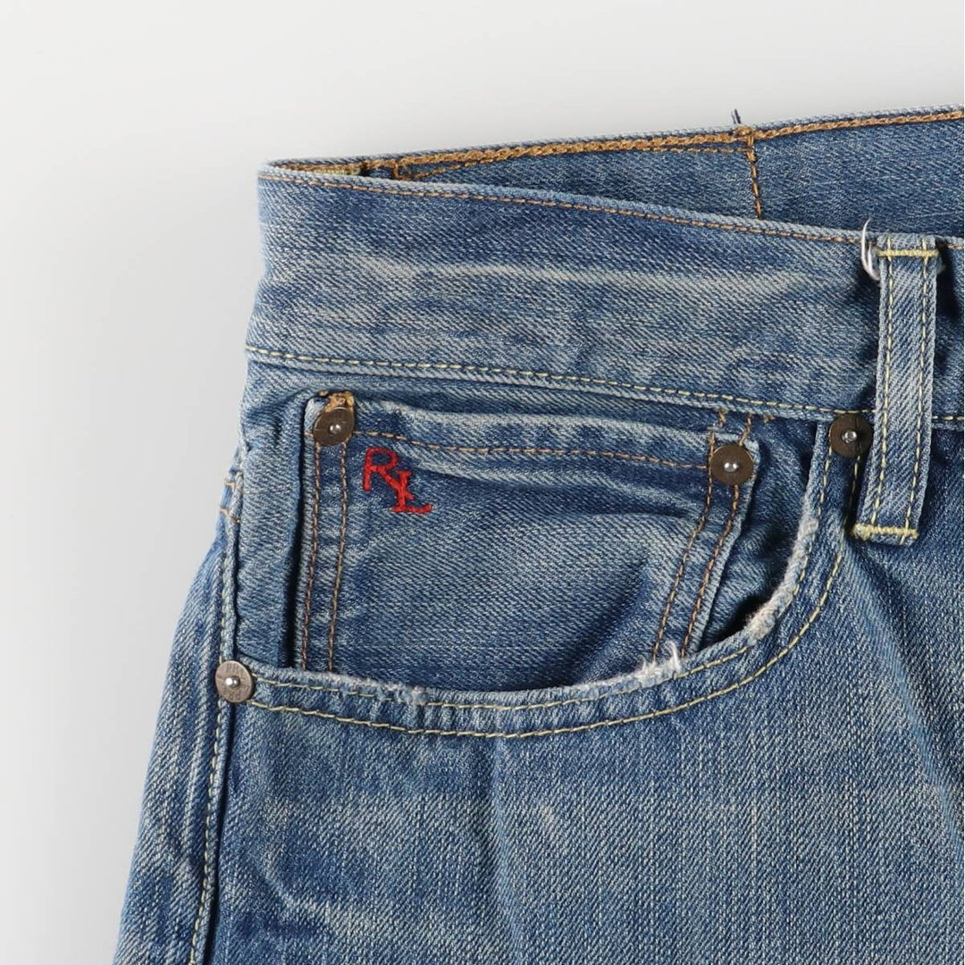 Ralph Lauren POLO RALPH LAUREN straight denim pants for men, W36 equivalent cotton blue type Vintage Second Hand