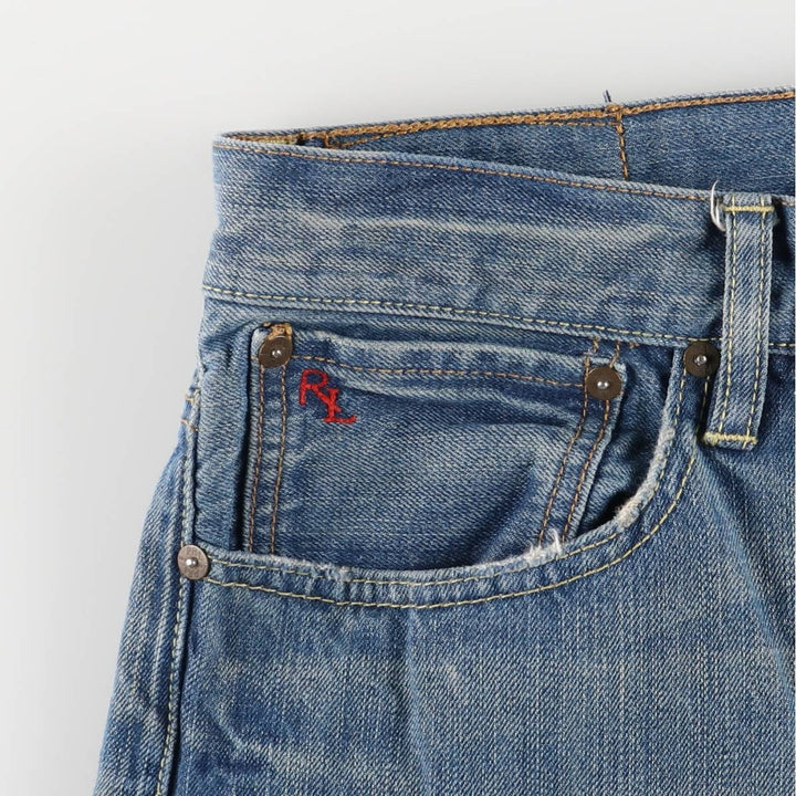 Ralph Lauren POLO RALPH LAUREN straight denim pants for men, W36 equivalent cotton blue type Vintage Second Hand