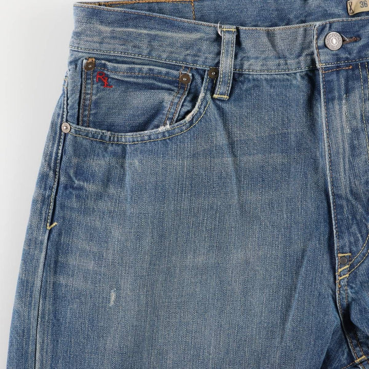 Ralph Lauren POLO RALPH LAUREN straight denim pants for men, W36 equivalent cotton blue type Vintage Second Hand