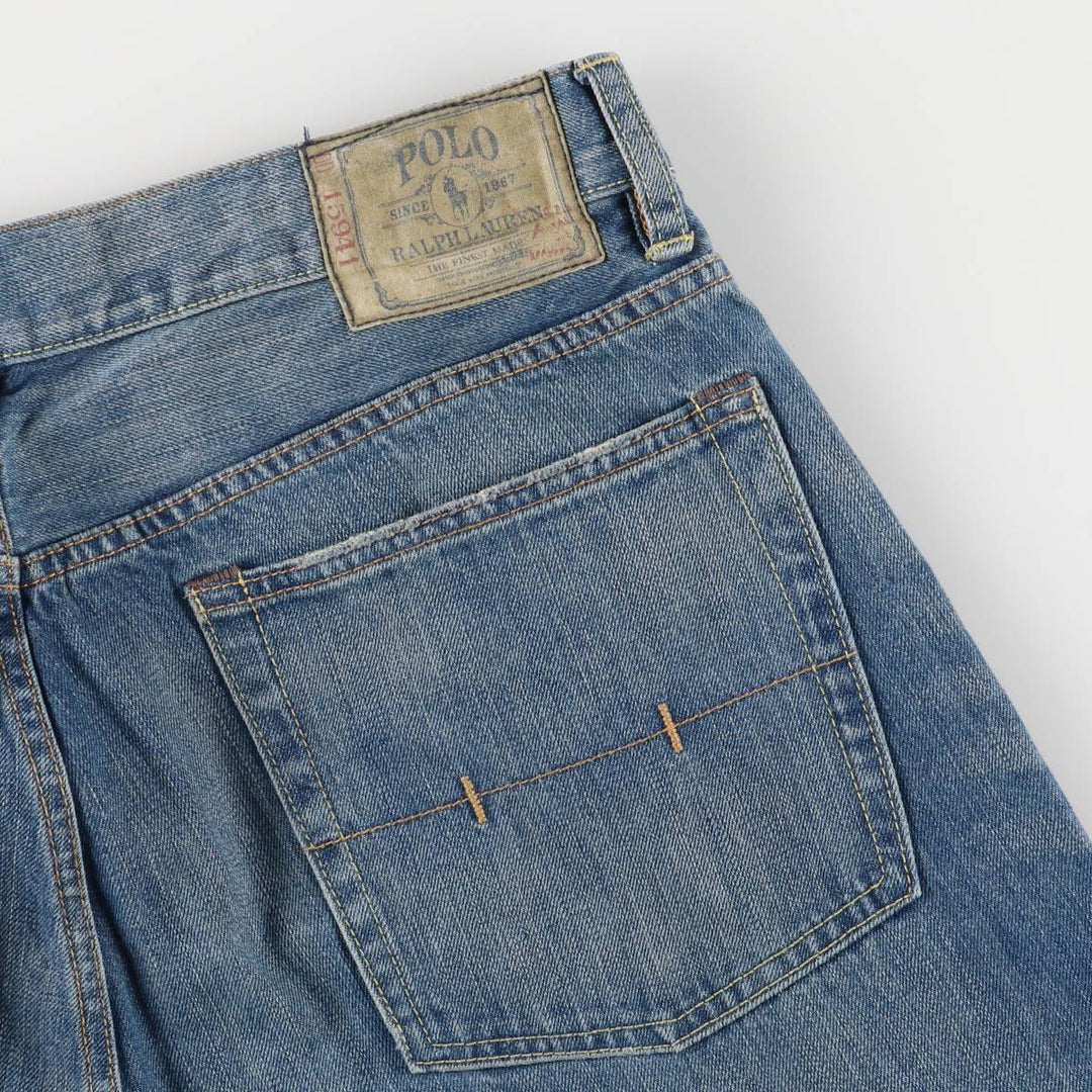 Ralph Lauren POLO RALPH LAUREN straight denim pants for men, W36 equivalent cotton blue type Vintage Second Hand